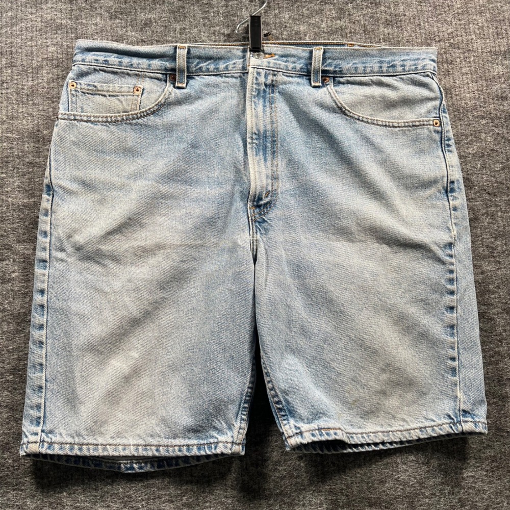 Vintage Levis 505 Light Wash Denim Shorts Mens 40 Regular Fit Made in USA